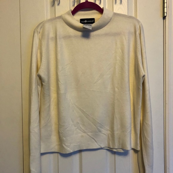 Ivory Sag Harbor Cropped Mock Neck - Picture 3 of 6
